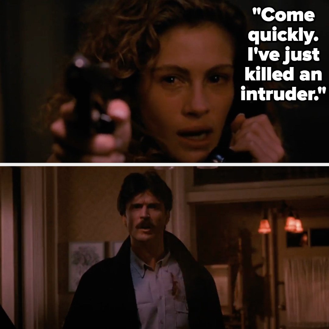 Laura says &quot;come quickly, i&#x27;ve just killed an intruder&quot; then shoots Martin