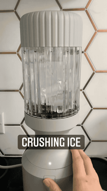 gif of the blender crushing cubes of ice