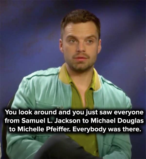 Seb says that he saw everyone from Samuel L Jackson to Michael Douglas to Michelle Pfeiffer