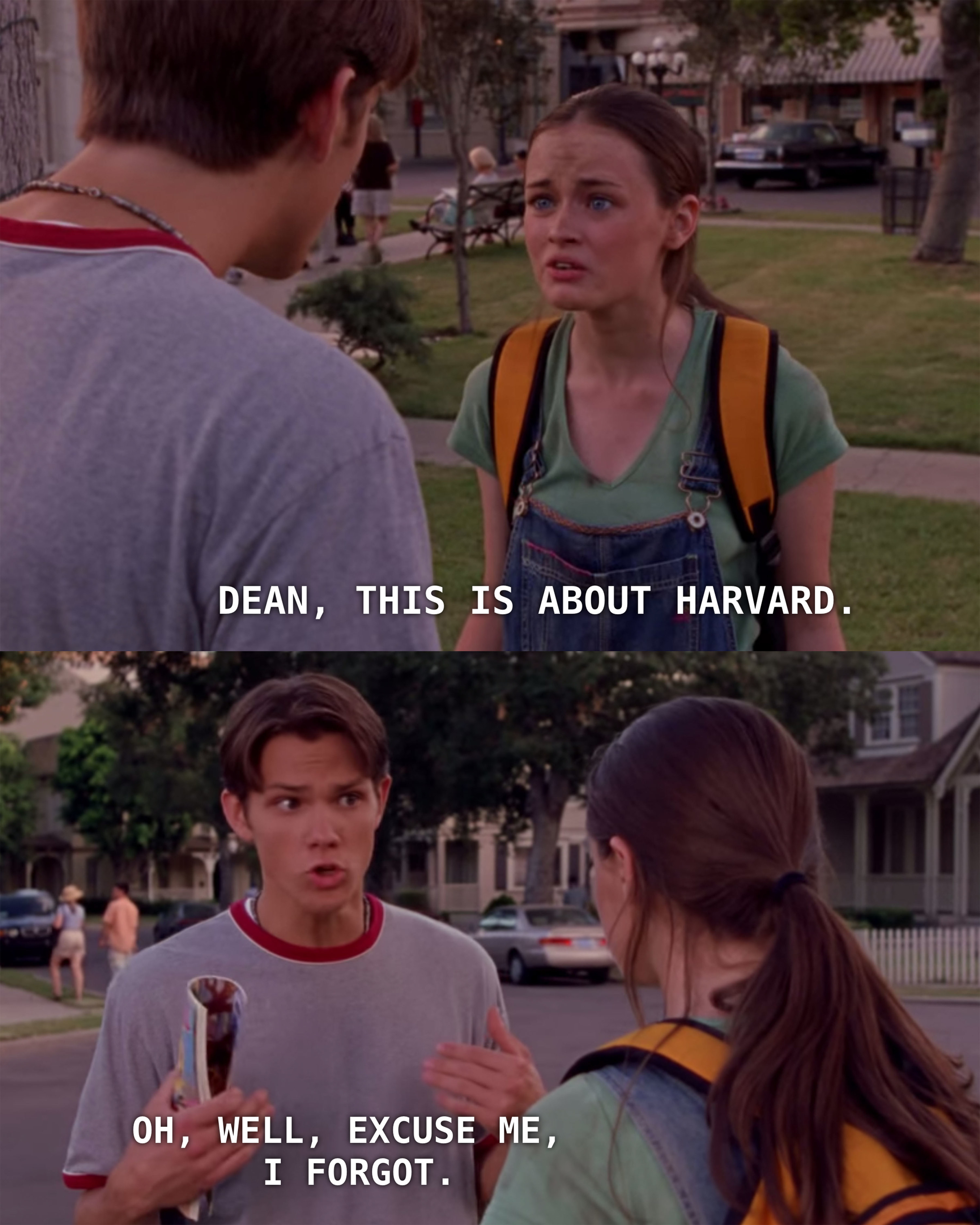 Dean mocks Rory about Harvard