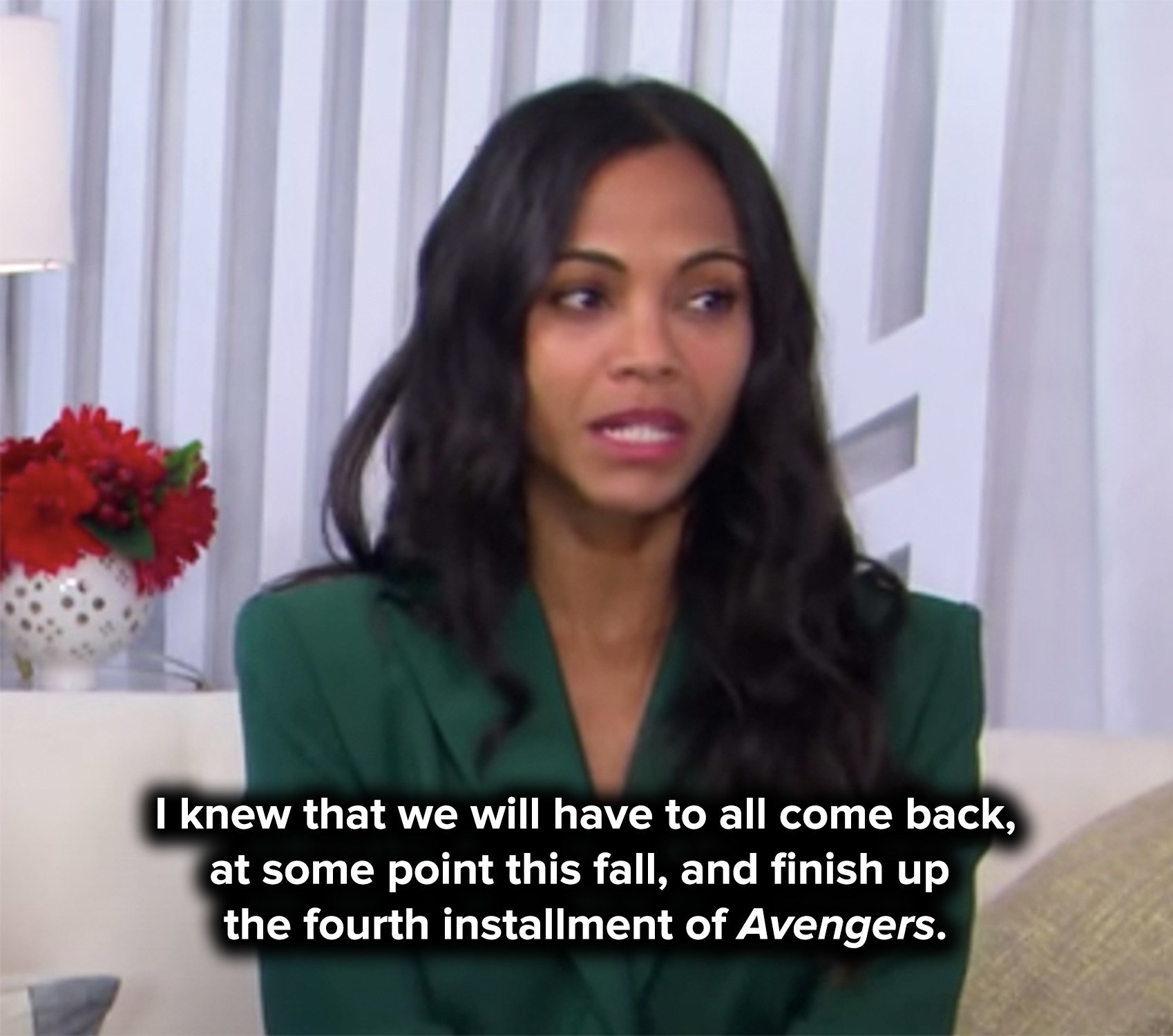 Zoe says she knew they&#x27;d all have to come back to finish up Avengers 4