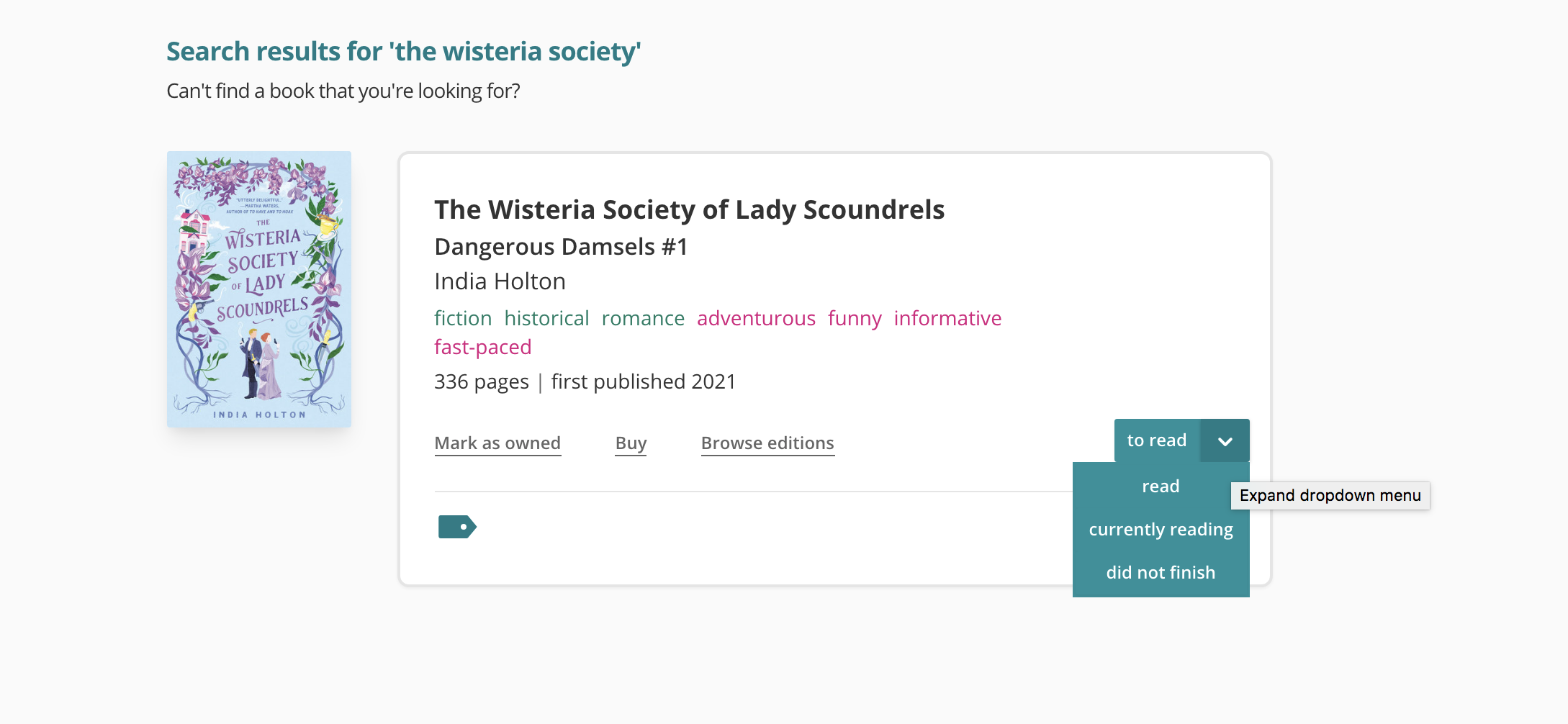 search results for the wisteria society of lady scoundrels