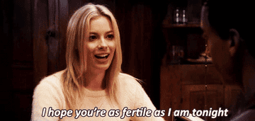 A GIF from &quot;Community&quot; that says, &quot;I hope you&#x27;re as fertile as I am tonight&quot;