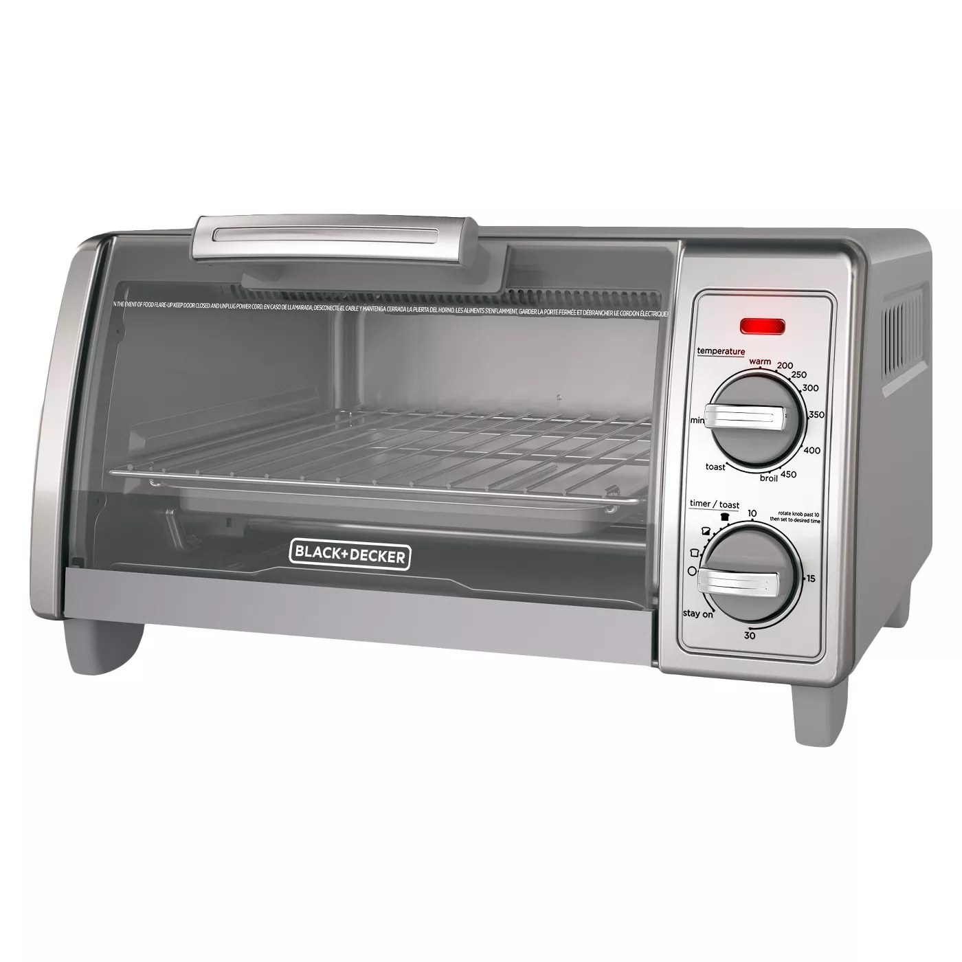 The Black+Decker toaster oven