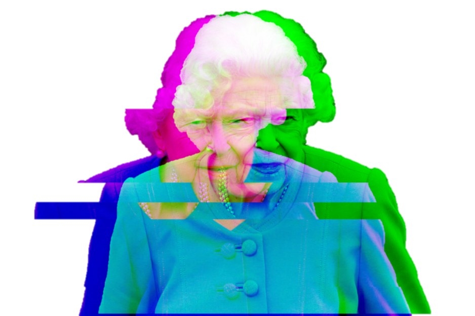picture of queenie with a glitch effect?