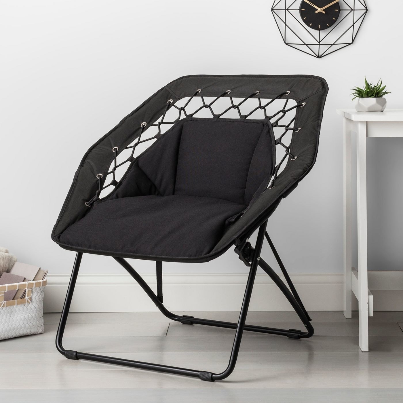 The black hex bungee chair