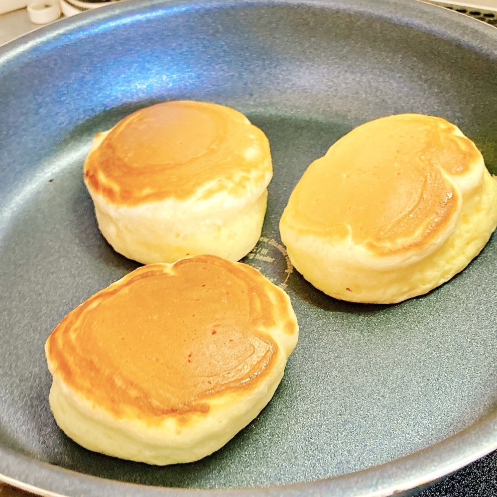 これ自分がつくったの 森永の 失敗しないパンケーキミックス まるでカフェの仕上がり