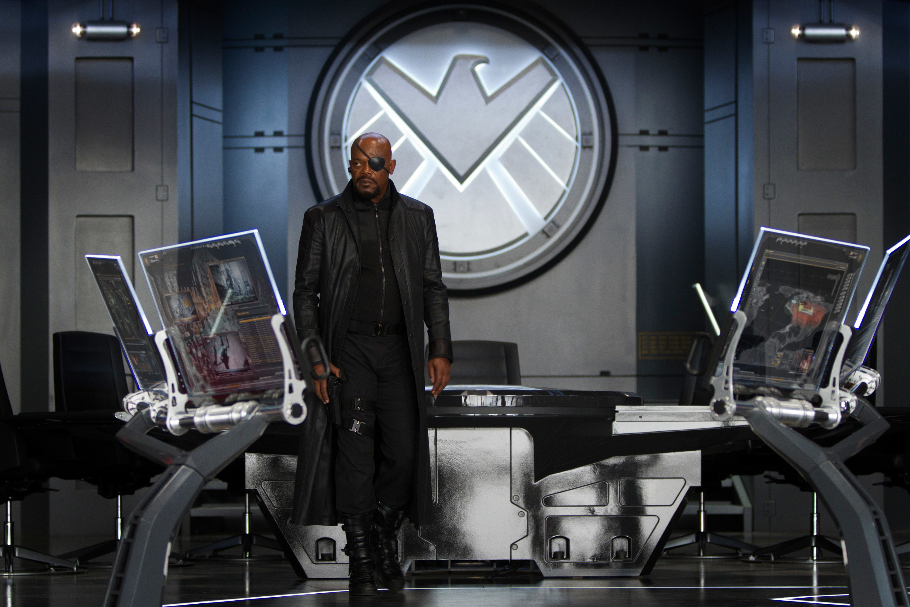 Nick Fury in his classic outfit