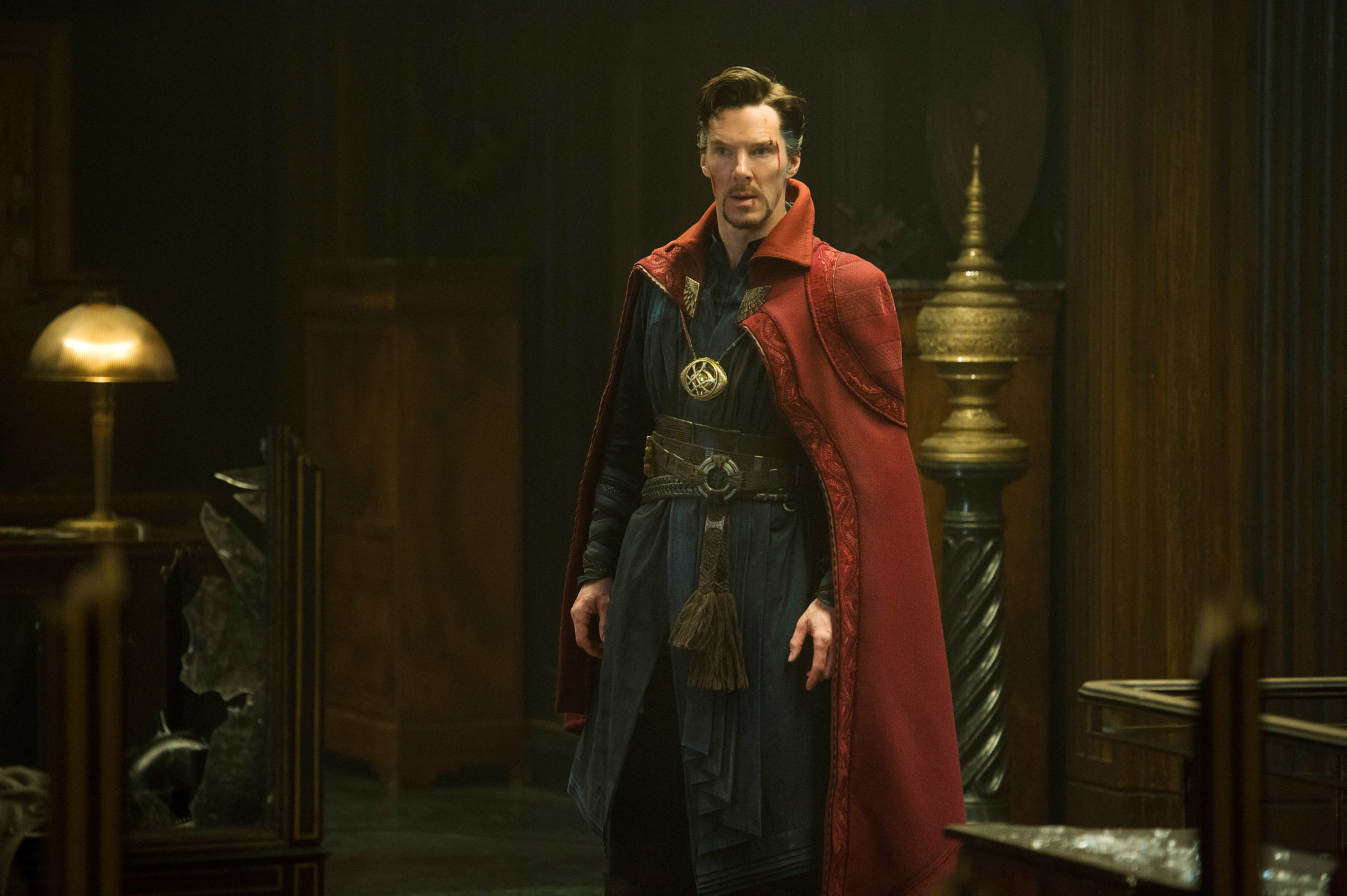 Doctor Strange wearing his classic outfit
