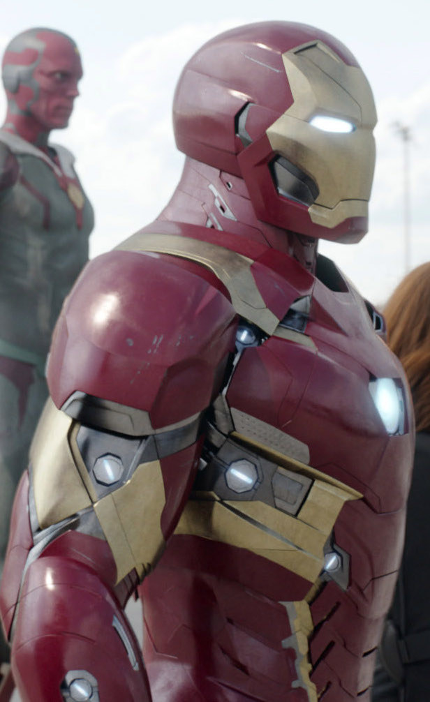 Iron Man wearing a suit in Civil War