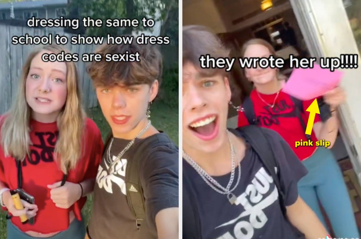 teens dressing the same to prove dress codes are sexist 
