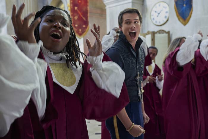 The Prince and a choir sing together