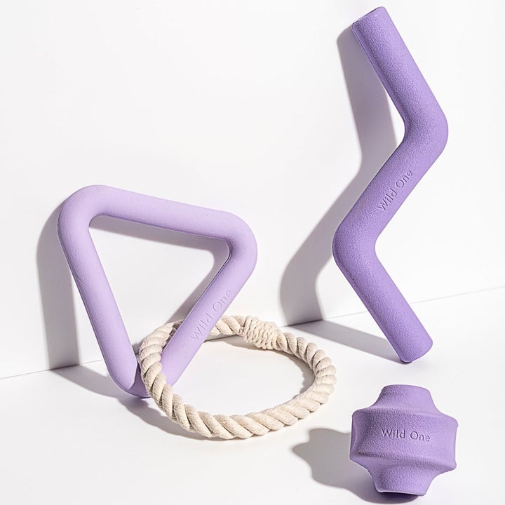 Wild One 3-piece chew toy set in blush