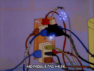 Electric wires and plugs in The Simpsons