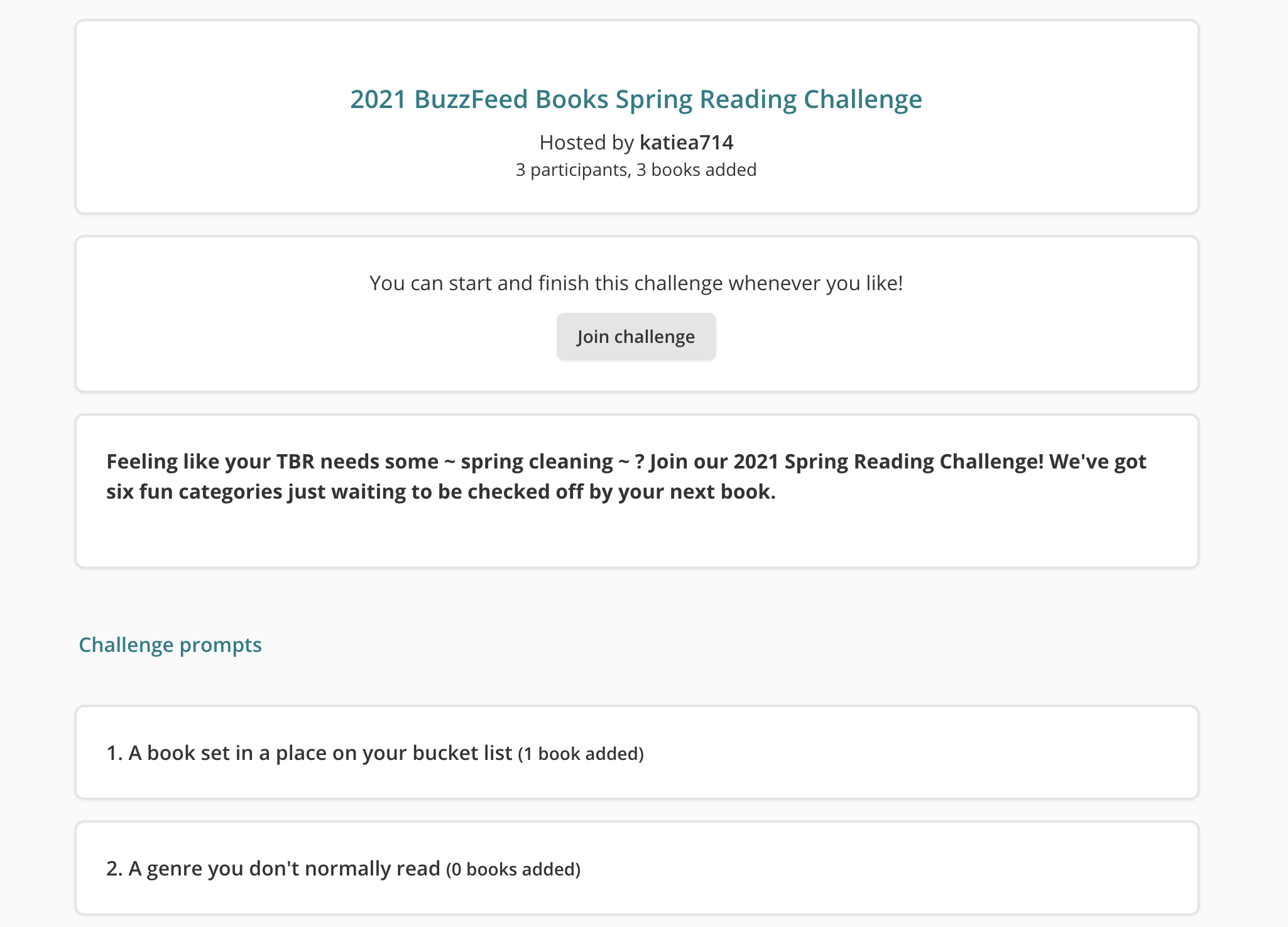 buzzfeed books spring reading challenge