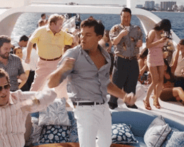 People dancing on a boat
