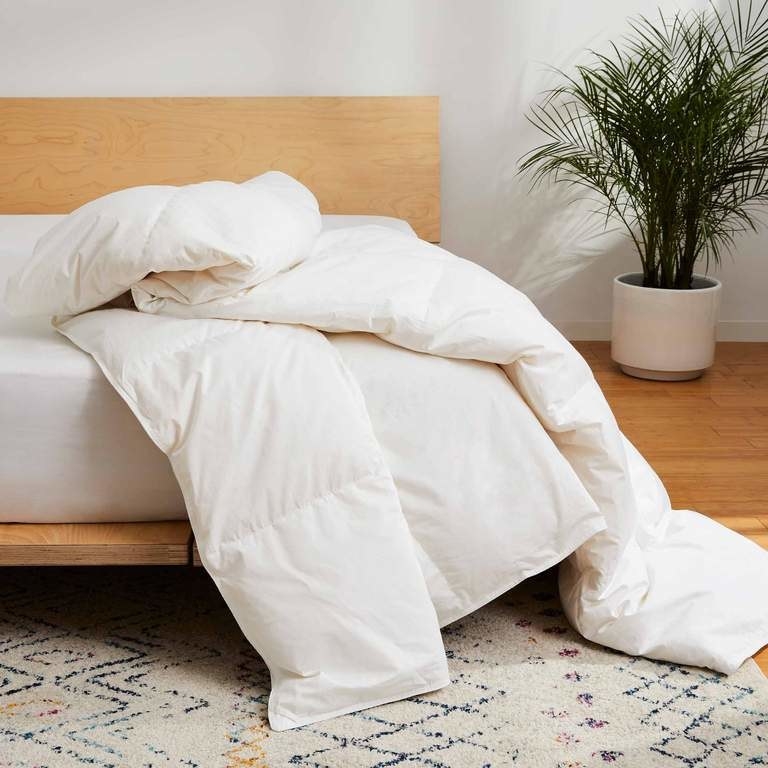Brooklinen comforter on bed