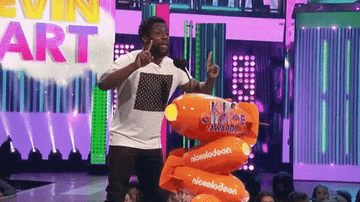 kevin hart getting covered in nickelodeon slime