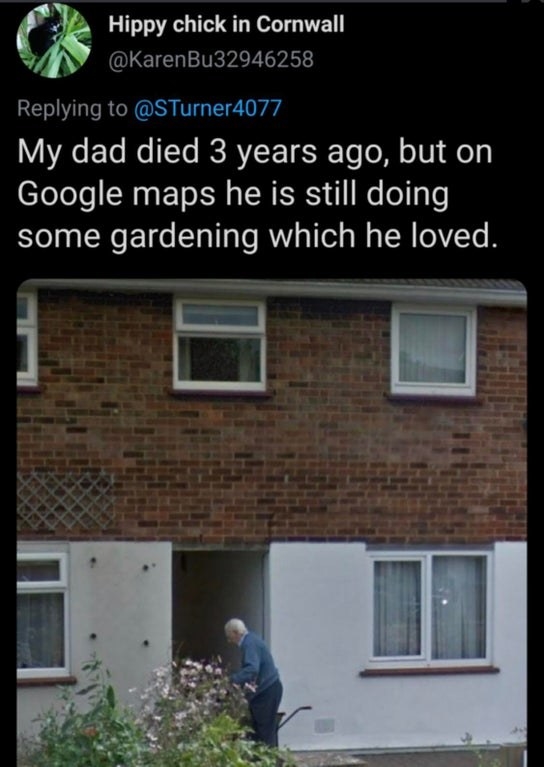 google maps image of a grandpa that passed away