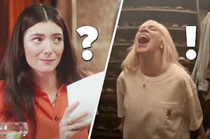 Lorde being a question mark and billie eilish being an exclamation point