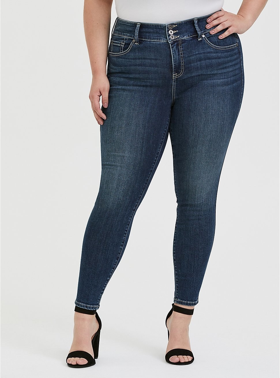 LESTIGE Jeggings for Women Pull-On Denim Printed Skinny Stretch