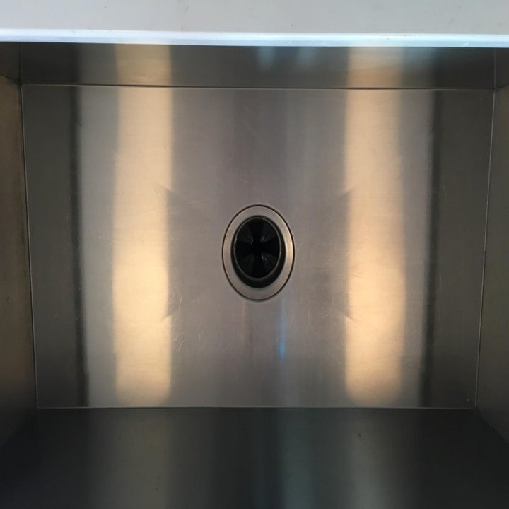 the sink after cleaning wipes