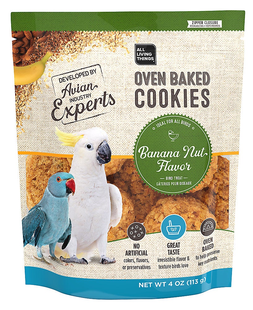 The bag of oven baked, banana nut-flavor cookies