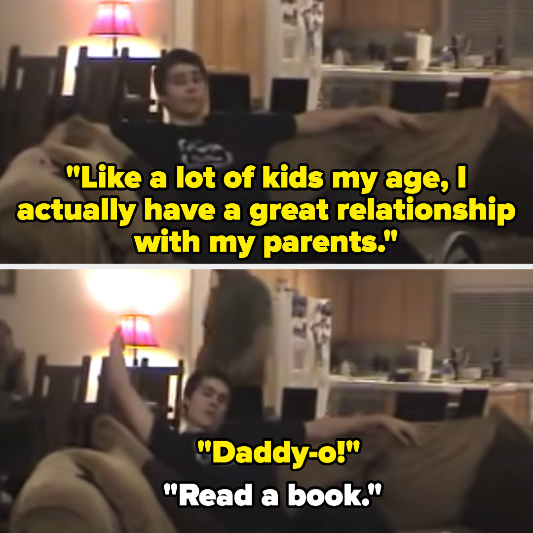 Dylan says he&#x27;s close with his parents then tries to high-five his passing dad, who ignores his hand and says &quot;read a book&quot;