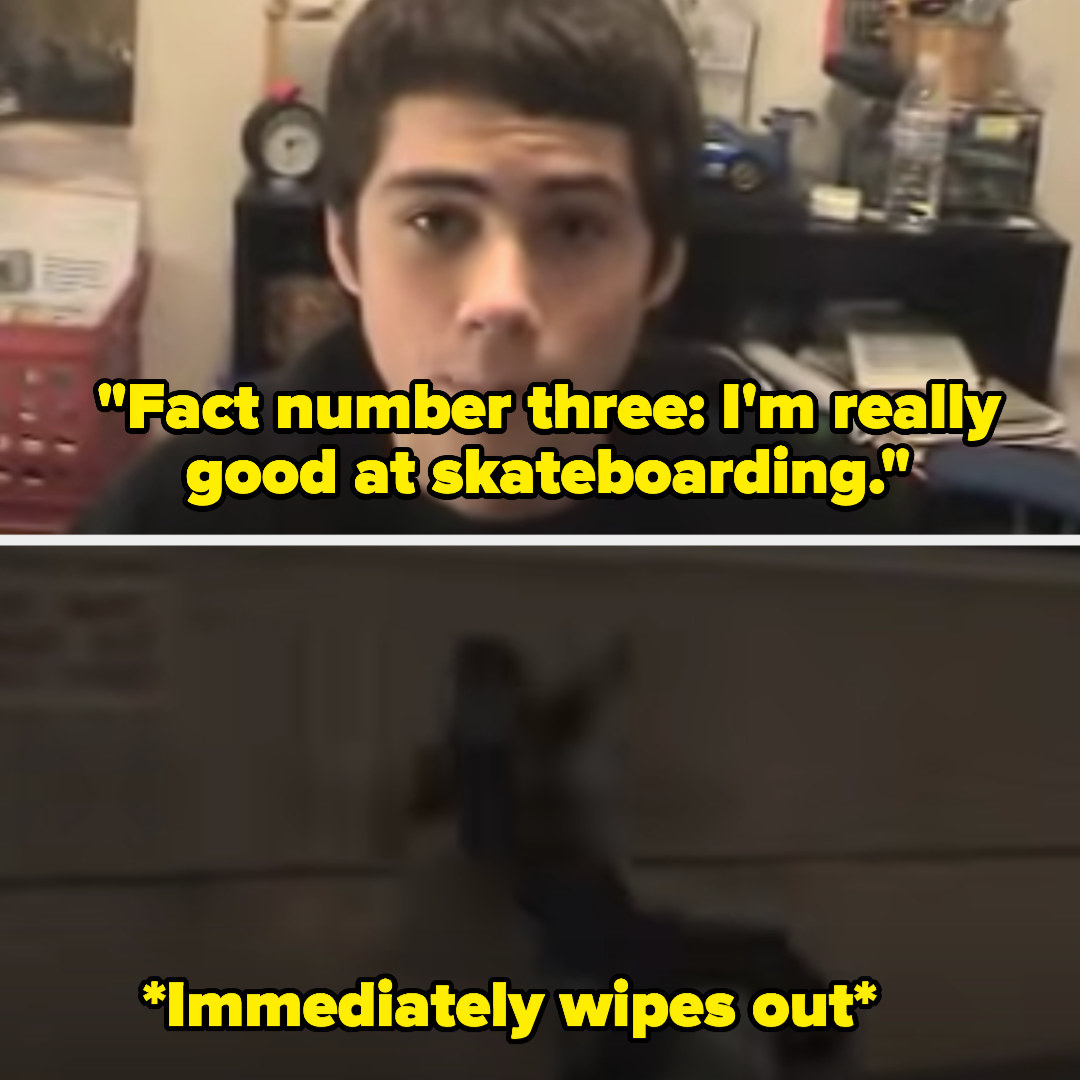 Dylan says he&#x27;s good at skateboarding, then wipes out