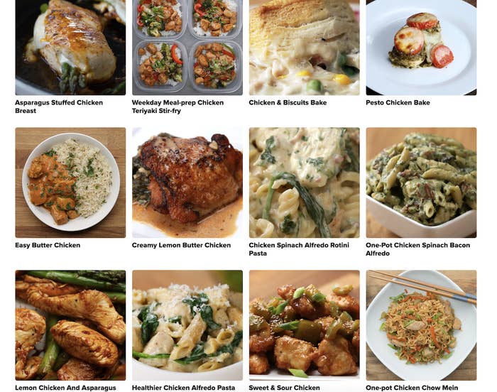 Several dinner recipes pictured online