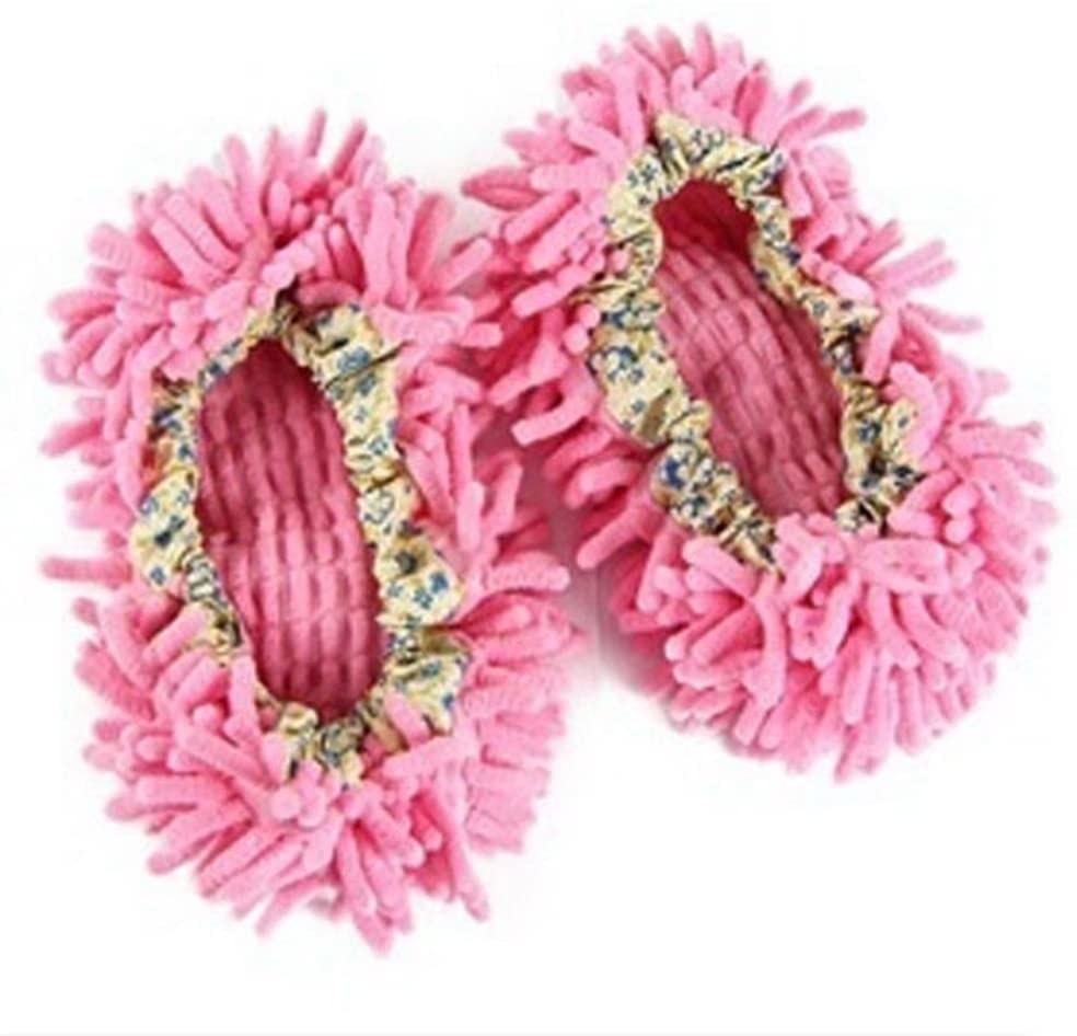 pink mopping slippers