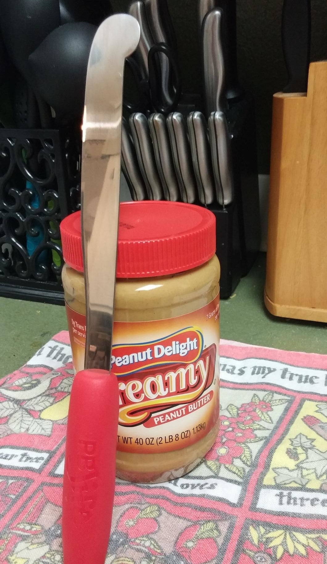 The peanut butter knife