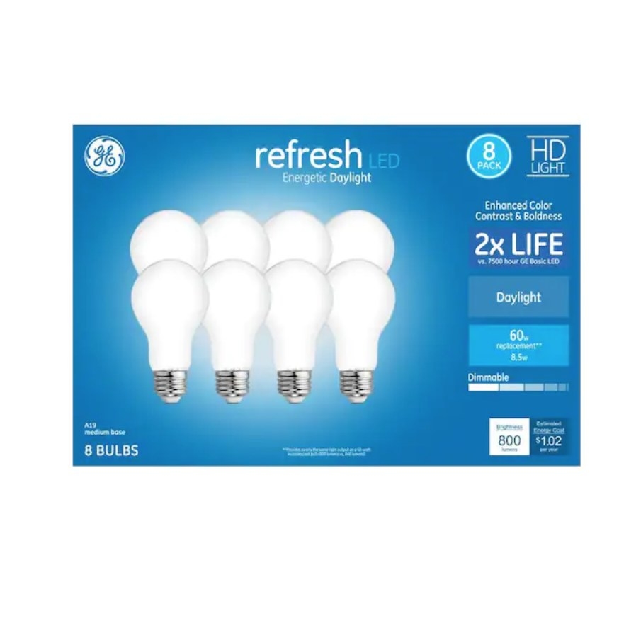 8 pack of GE LED lightbulbs