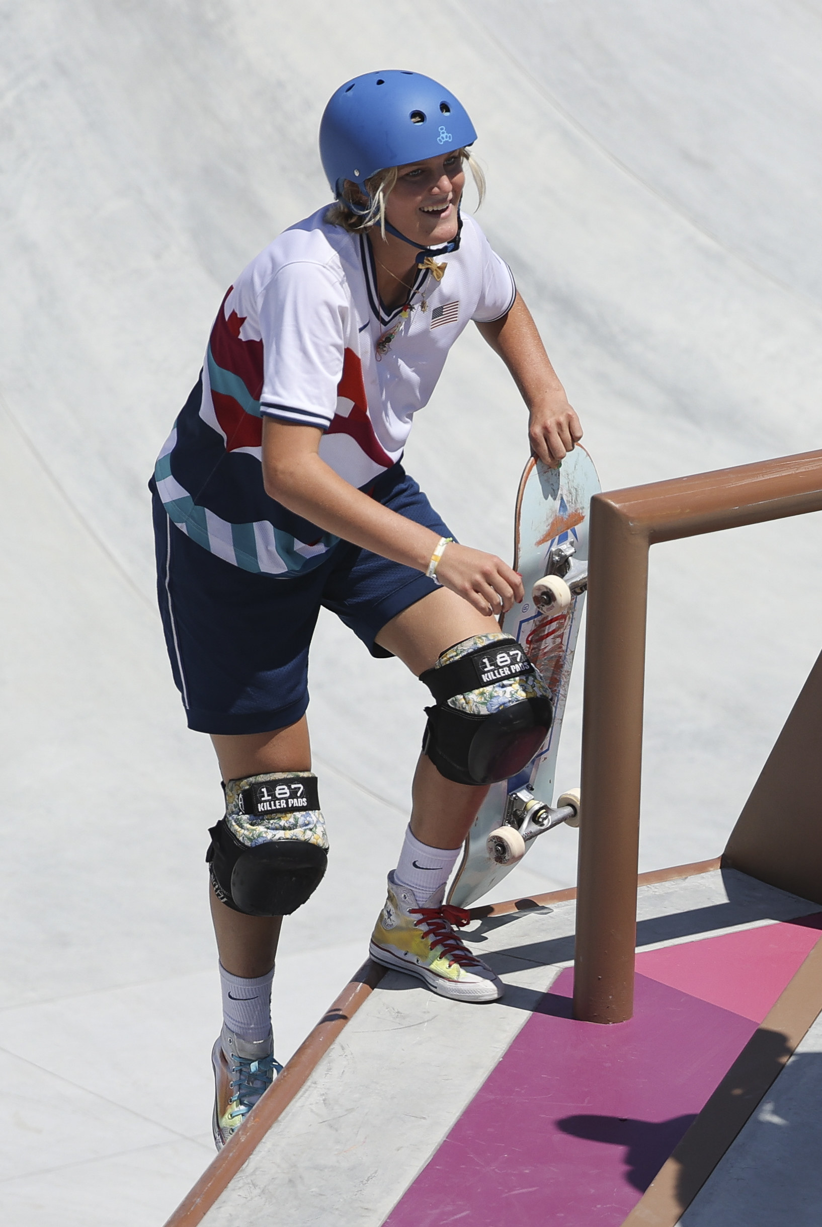 Wettstein of USA during the Women&#x27;s Park Skateboarding Final