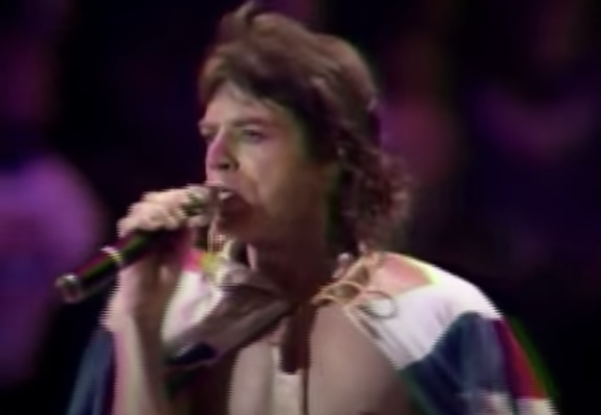 Mick Jagger performing live