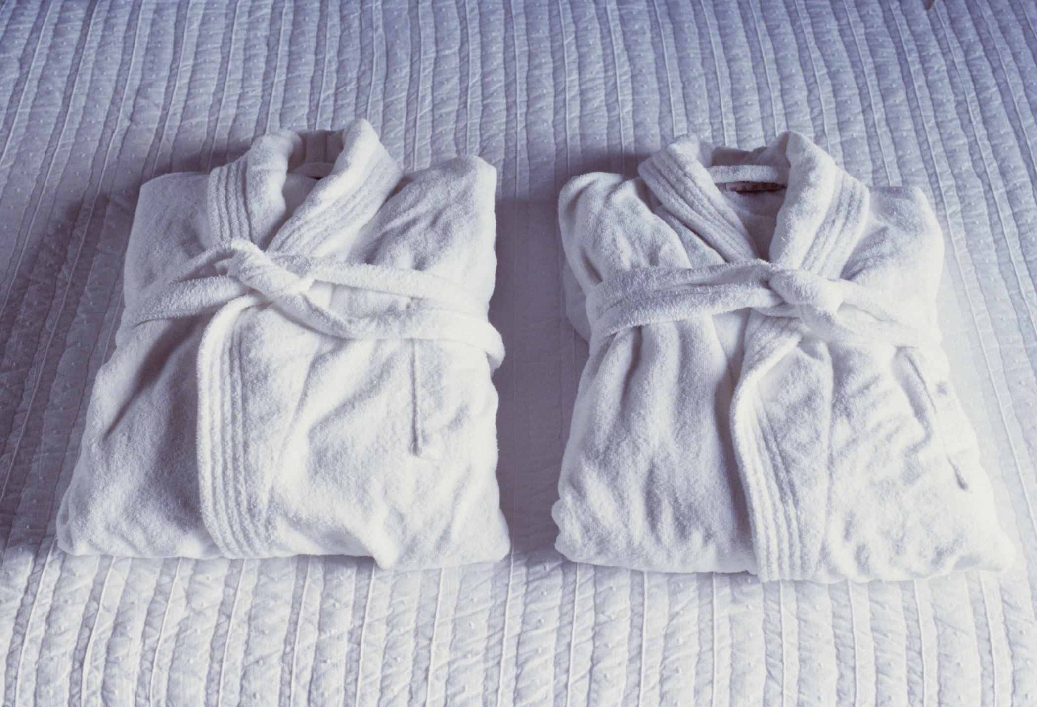 Plush hotel robes