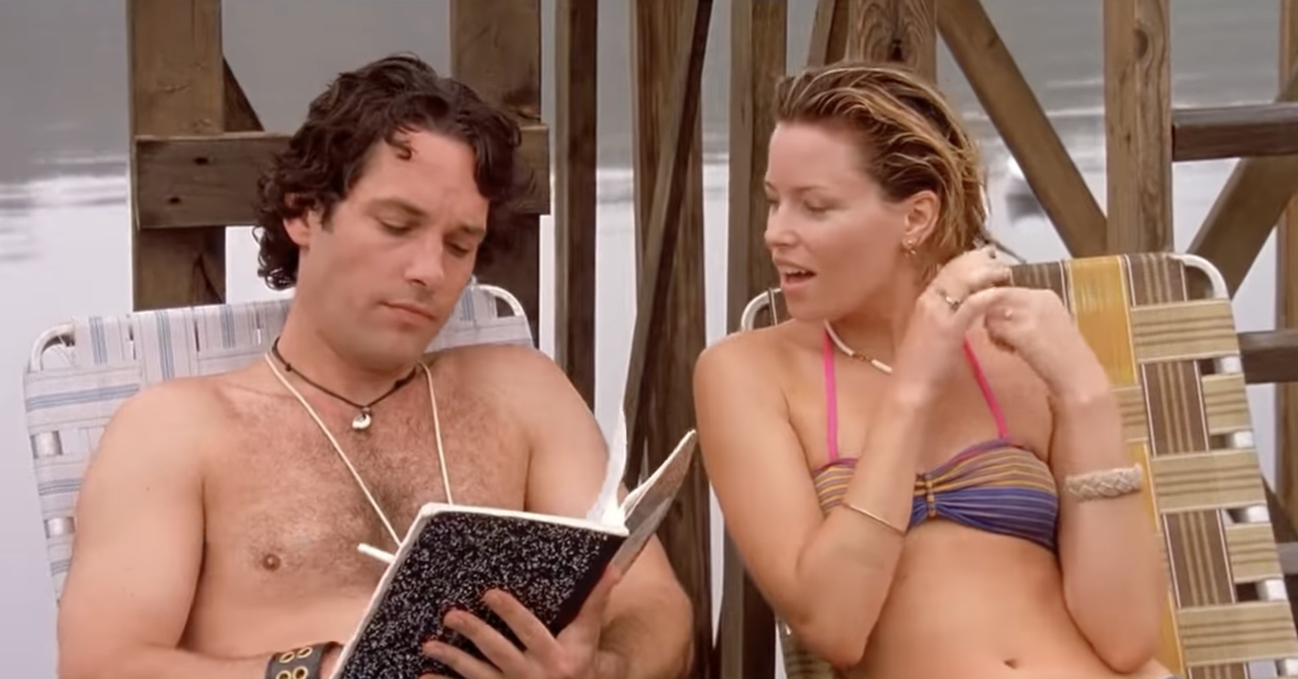 Andy and Lindsay in Wet Hot American Summer. 