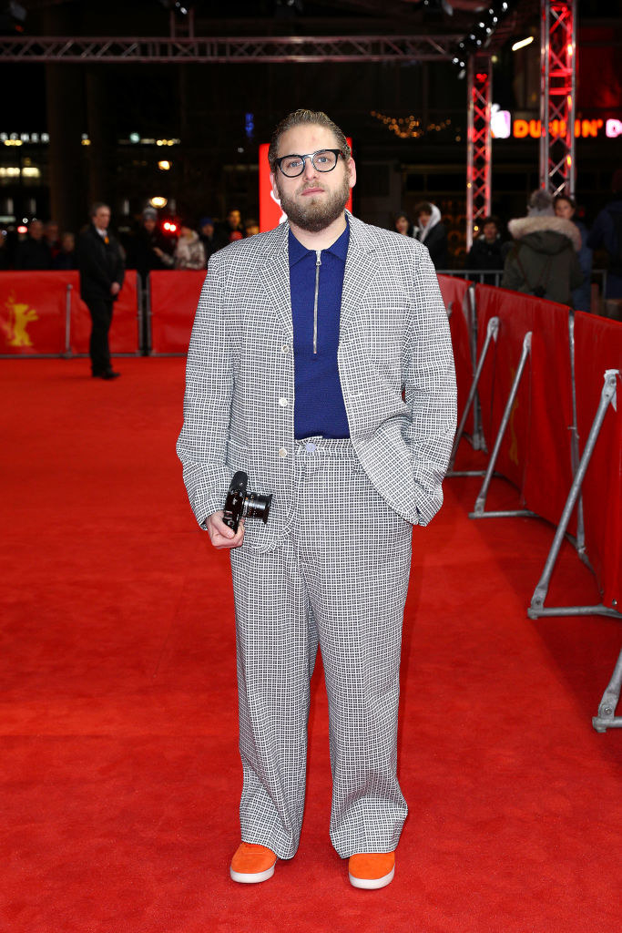 he wore a plaid suit to the &quot;Mid 90s&quot; premiere