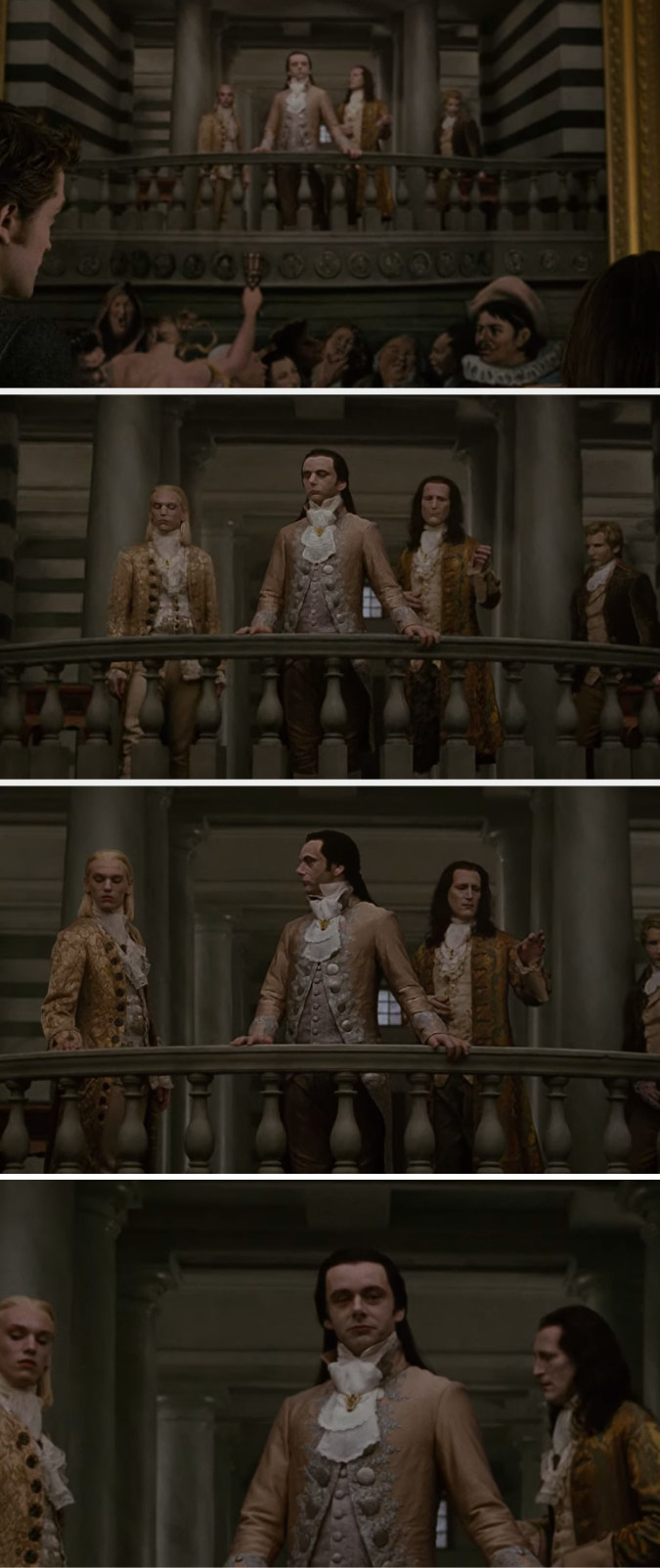 In the New Moon movie, the people in painting of the Volturi start to move and it transitions into the real characters