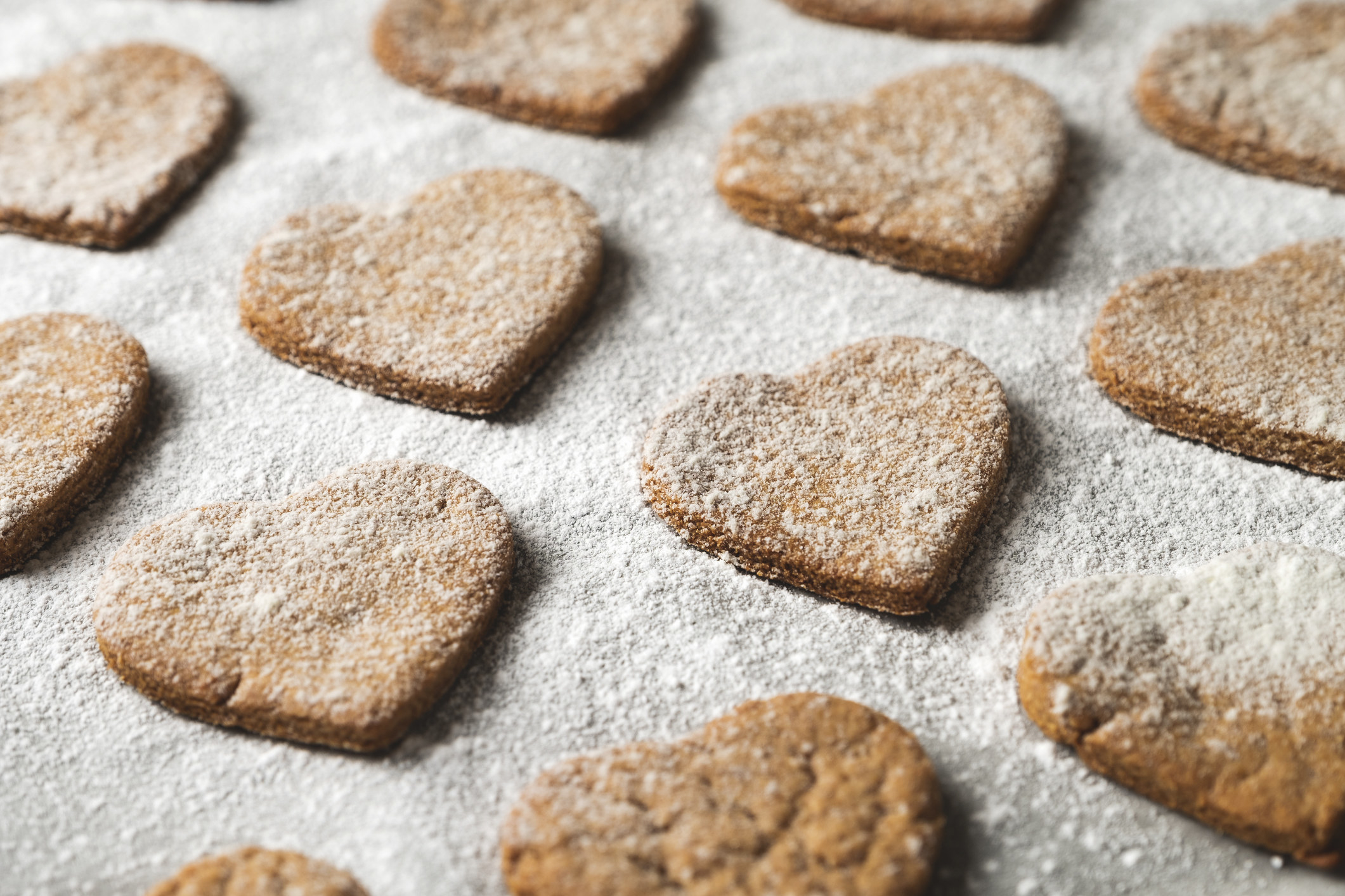 Cookies topped with sugar