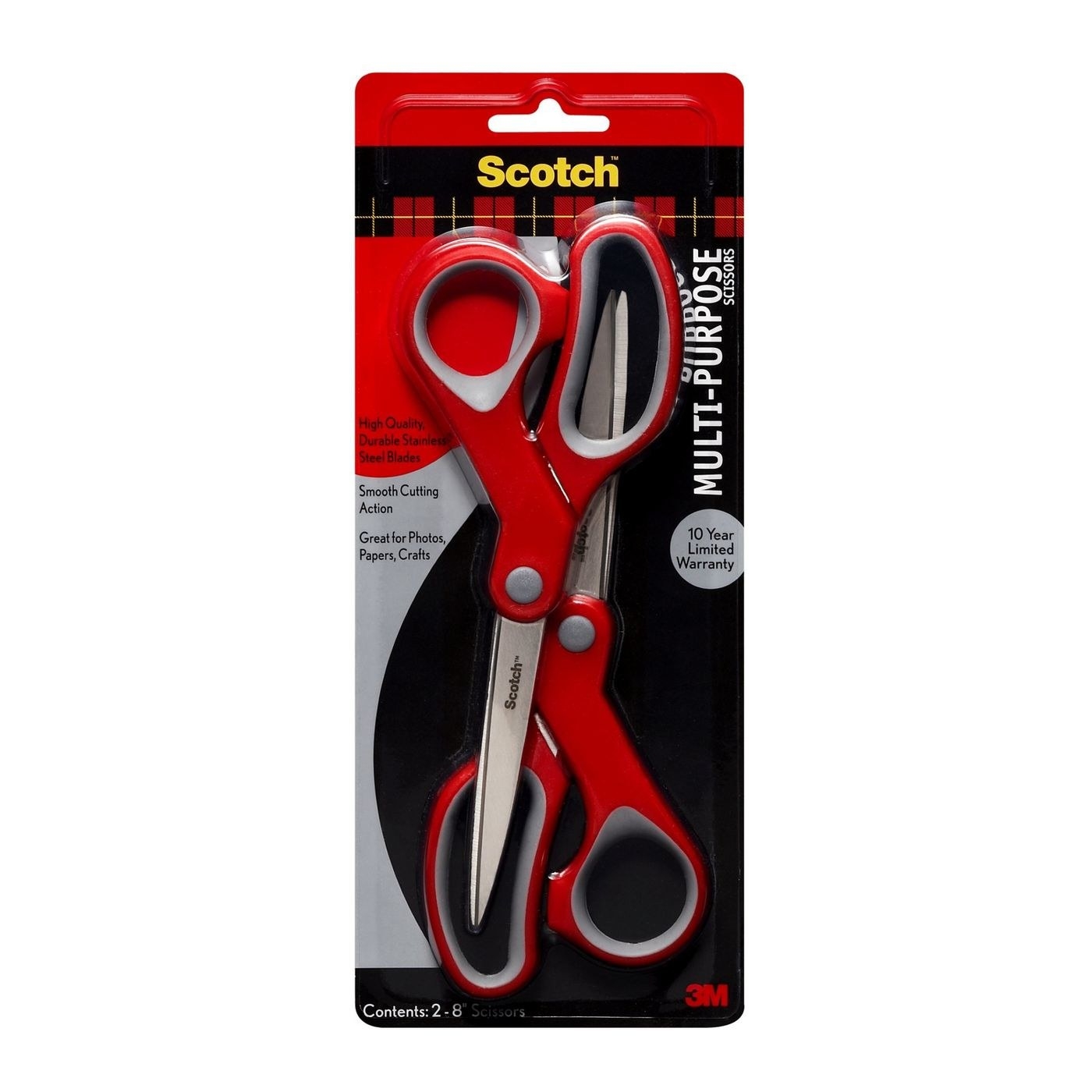 pack of 2 red scissors