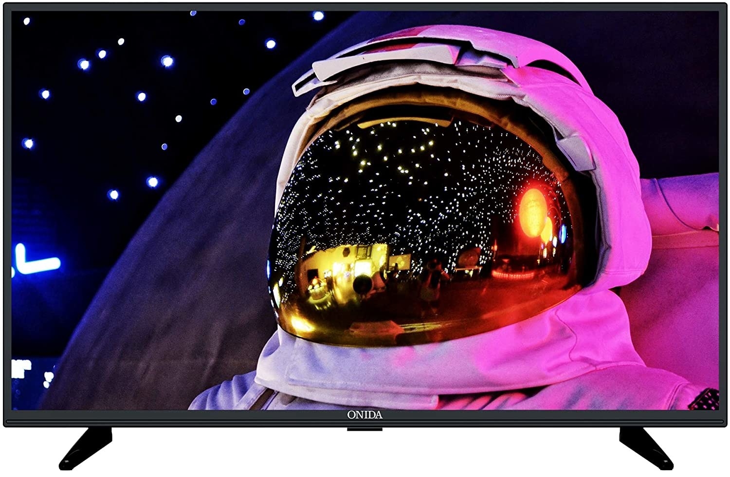 A TV screen with an astronaut on it