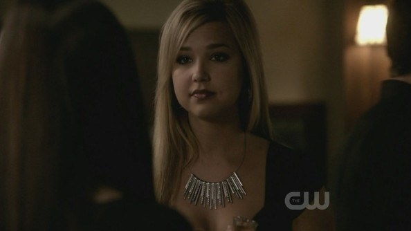 Lexi assessing Elena after Stefan introduced them