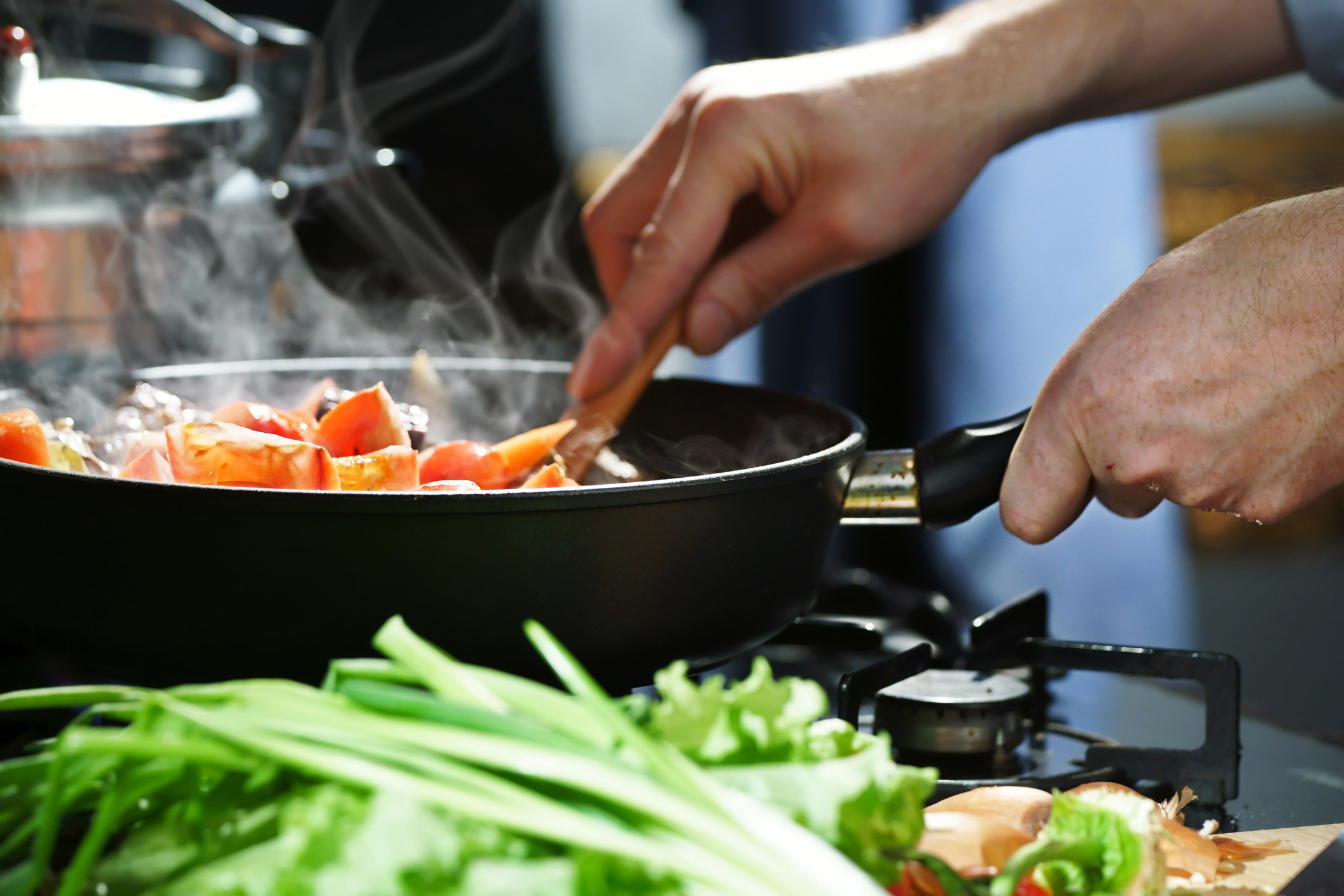 Cooking on the stove top