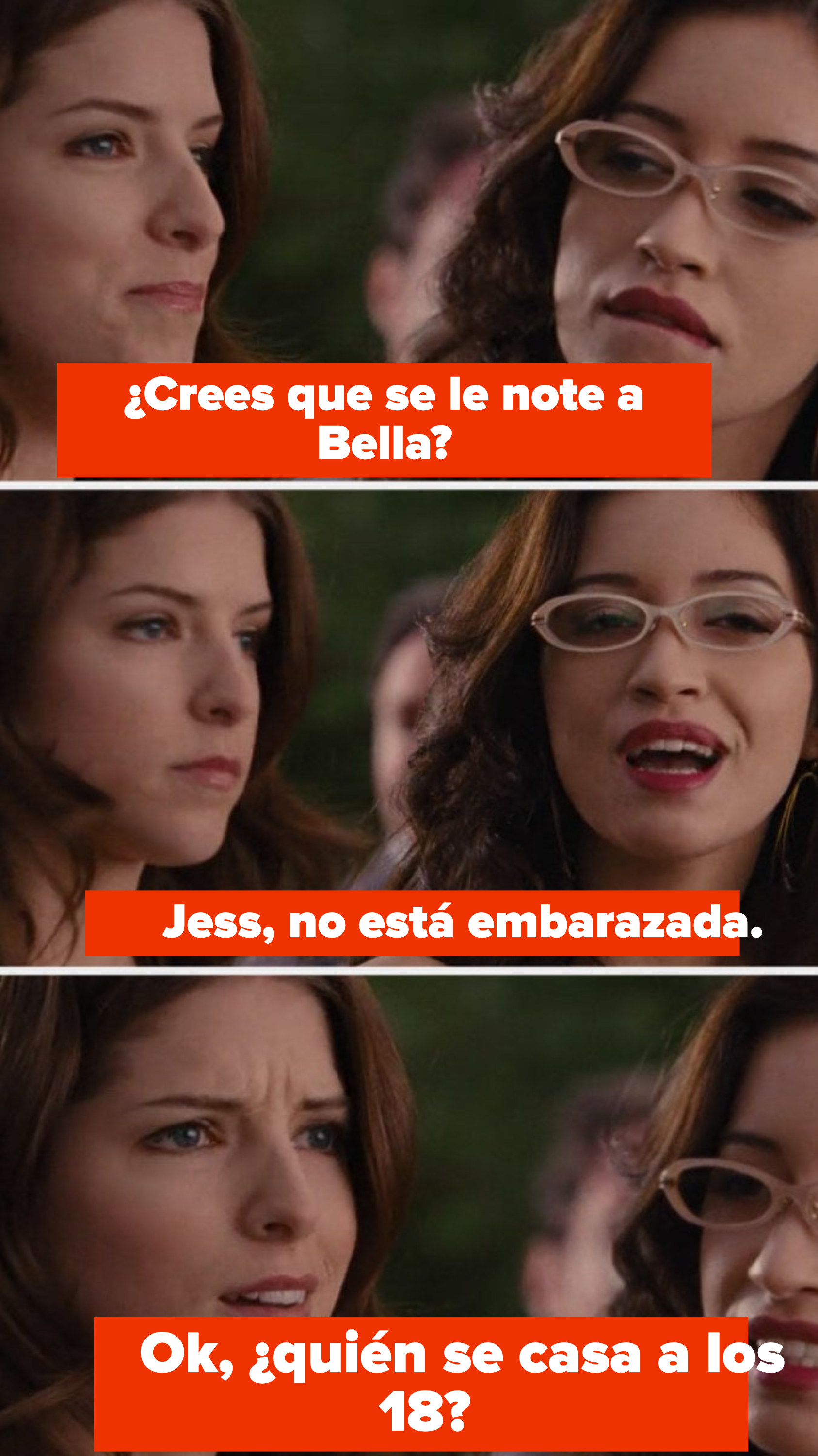 Jess says Bella must be pregnant. &quot;Who else gets married at 18?&quot;