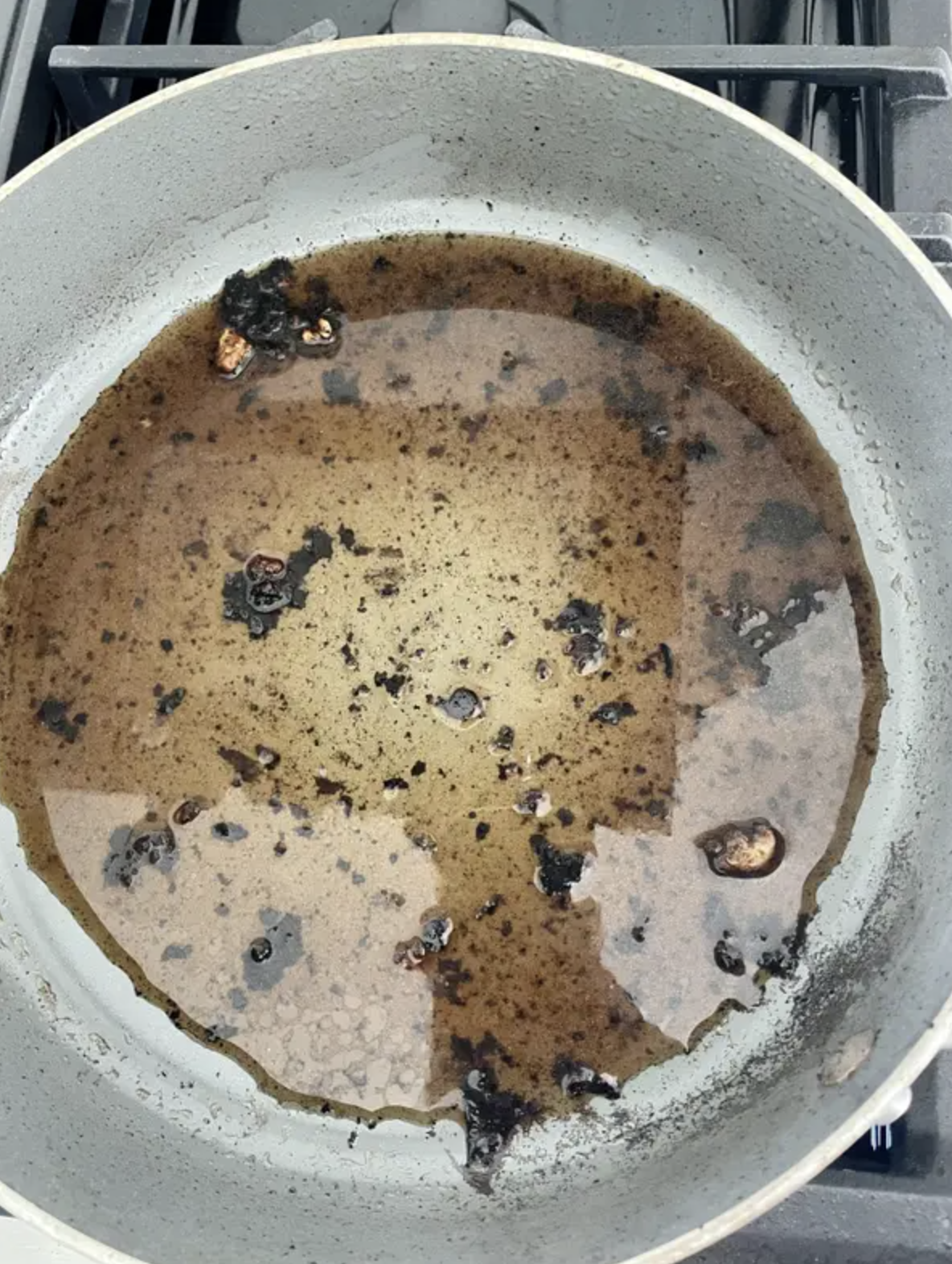 A deglazed pan
