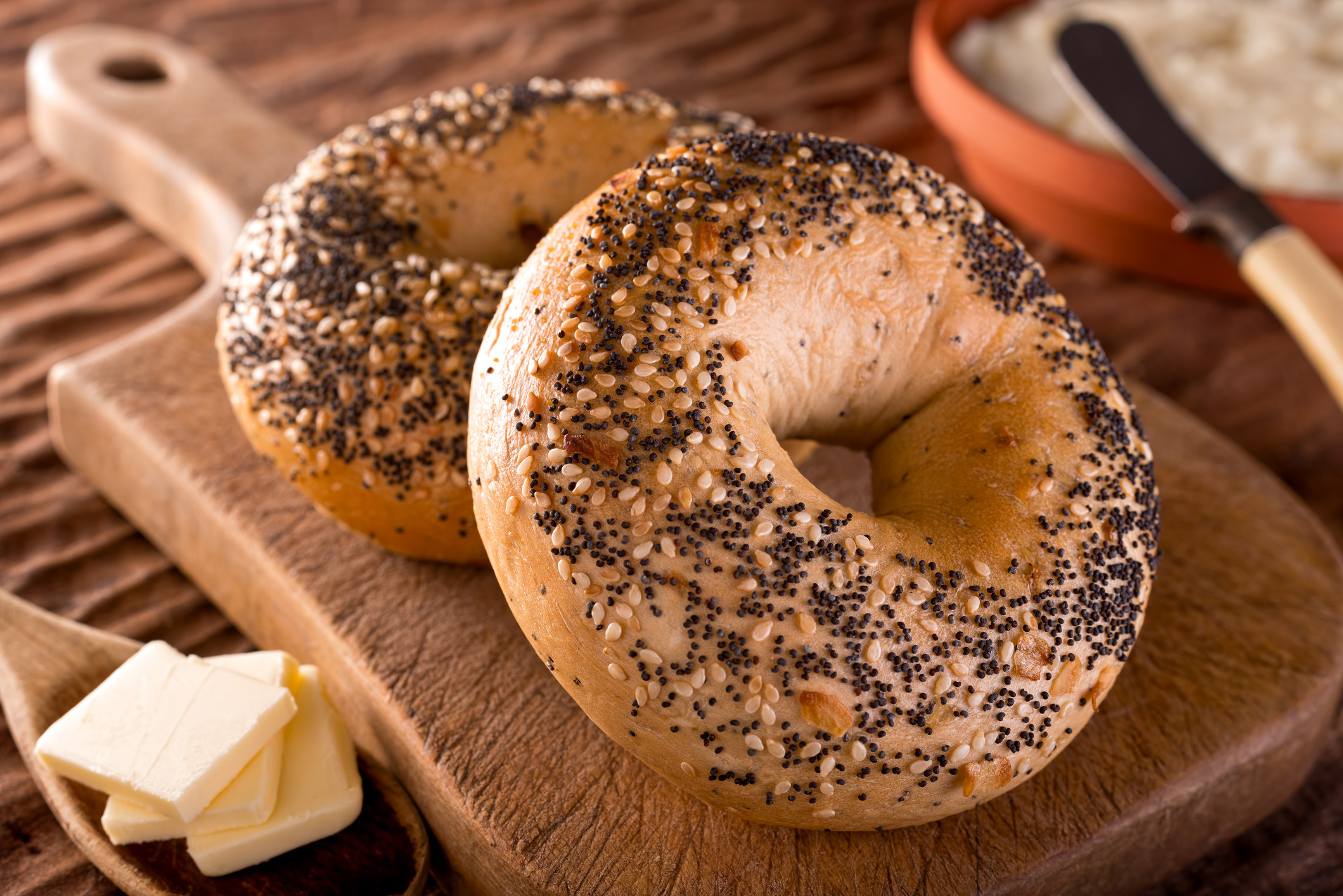 Two everything bagels