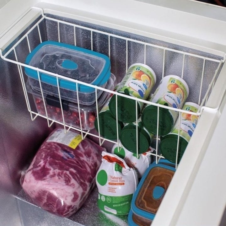 food inside the freezer