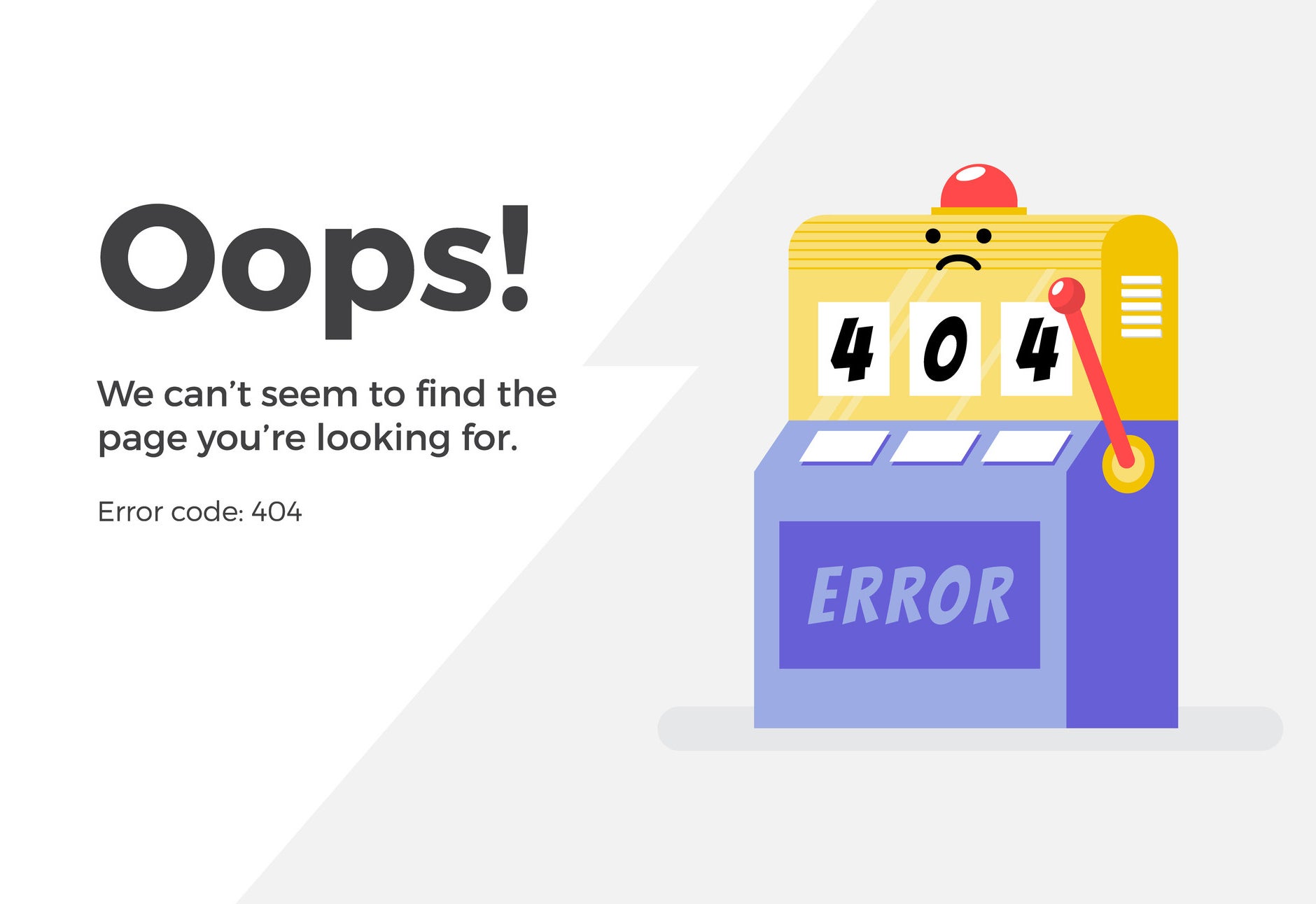 It reads: Error 404 unavailable web page. File not found.