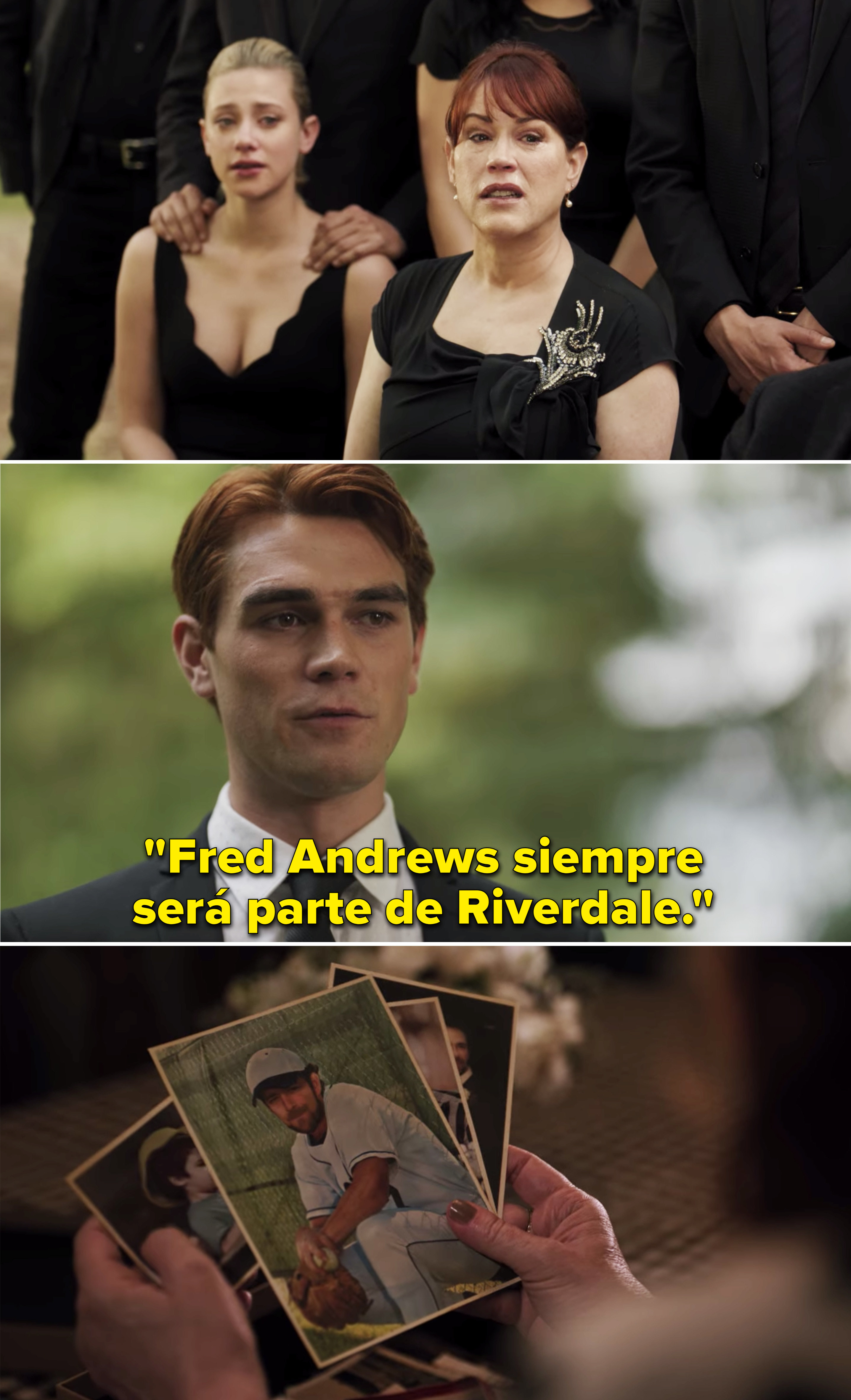 Archie saying, &quot;Fred Andrews will always be a part of Riverdale&quot;